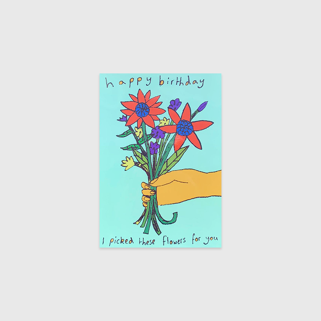 'I Picked These Flowers for You' Greetings Card