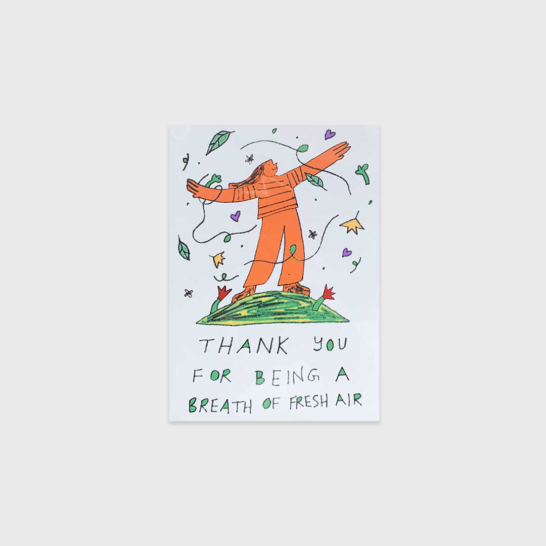 'Thank You for Being a Breath of Fresh Air' Greetings Card